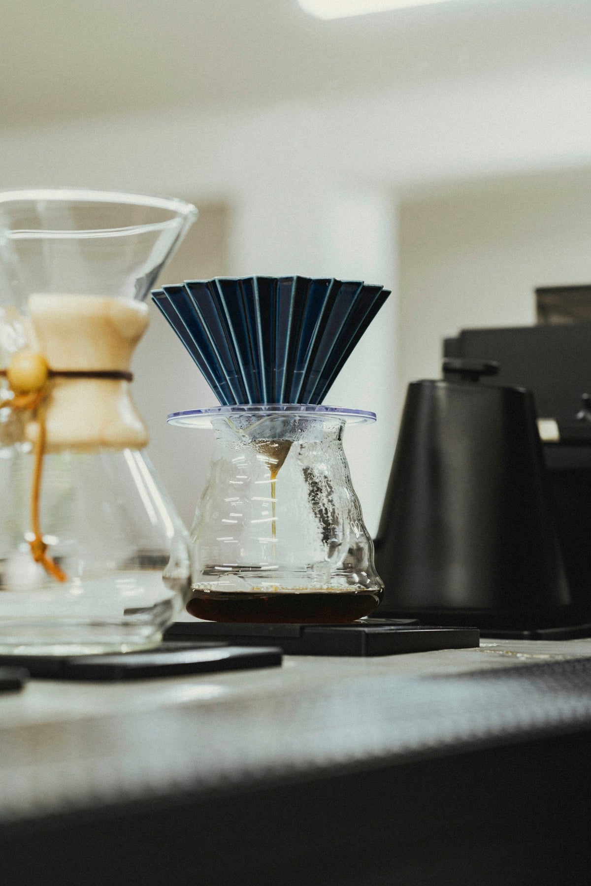 Unterschiedliche Handfilter für die Kaffeezubereitung