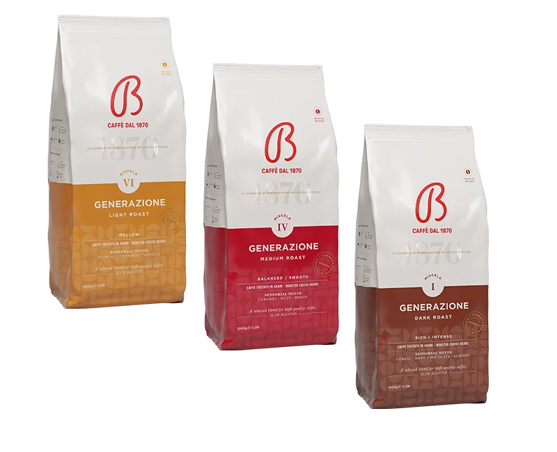 B Caffè Generazioni Probierpaket mit I, IV und VI Generazione – je 1 kg